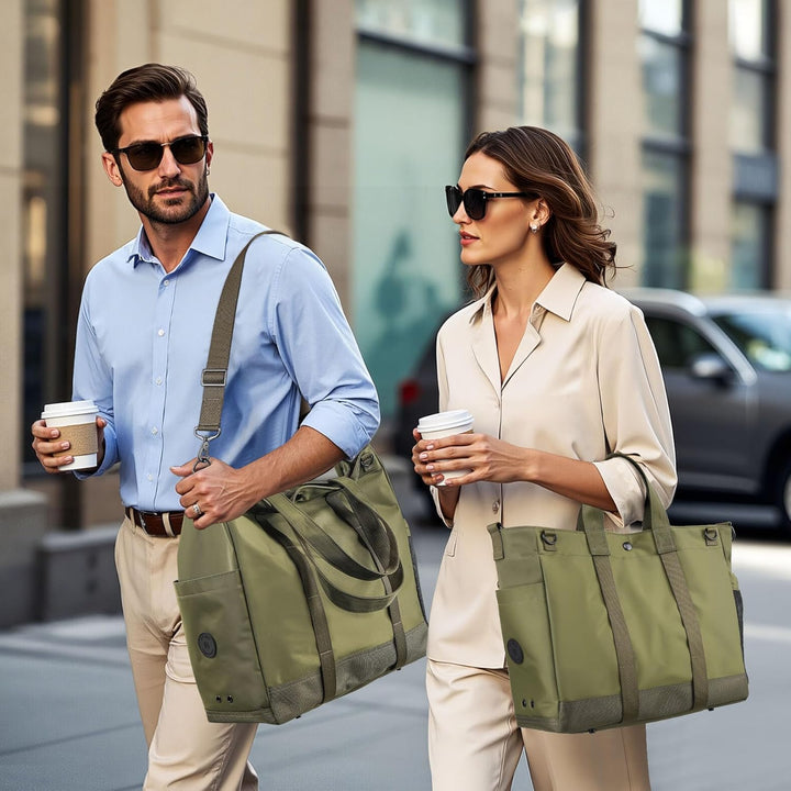 MetroCarry Multi-Compartment Laptop Tote, unisex, adjustable strap for comfortable & secure carrying.