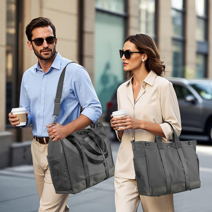 MetroCarry Unisex Work & Travel Laptop Tote Bag, multi-compartment design, durable, adjustable strap.