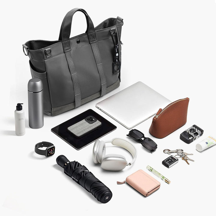 MetroCarry Unisex Laptop Tote Bag, Multi-Compartment, Adjustable Strap for Organized Commuting.