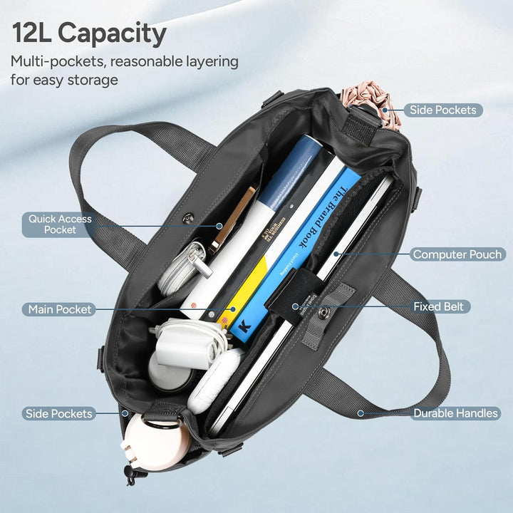 Unisex Laptop Tote Bag: MetroCarry multi-compartment design for work, travel, with adjustable strap.