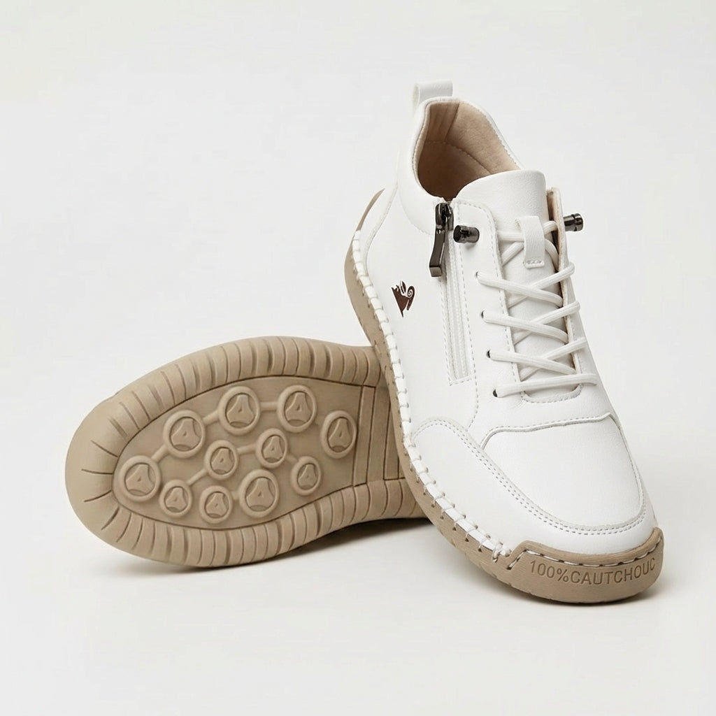 Women's orthopedic sneakers with zipper, offering superior comfort & support for walking & everyday wear.