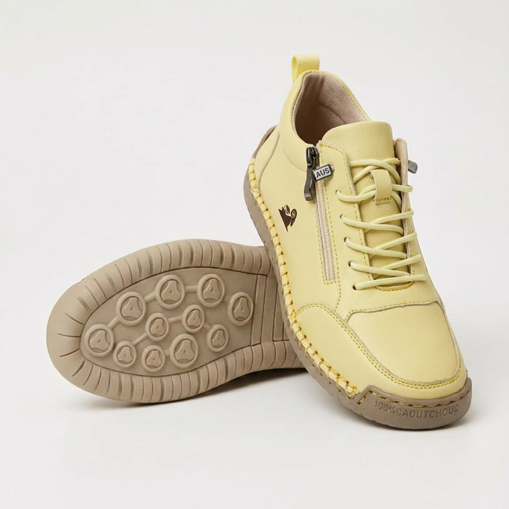 Stylish women's orthopedic walking shoes with zipper, offering comfort & excellent foot support.