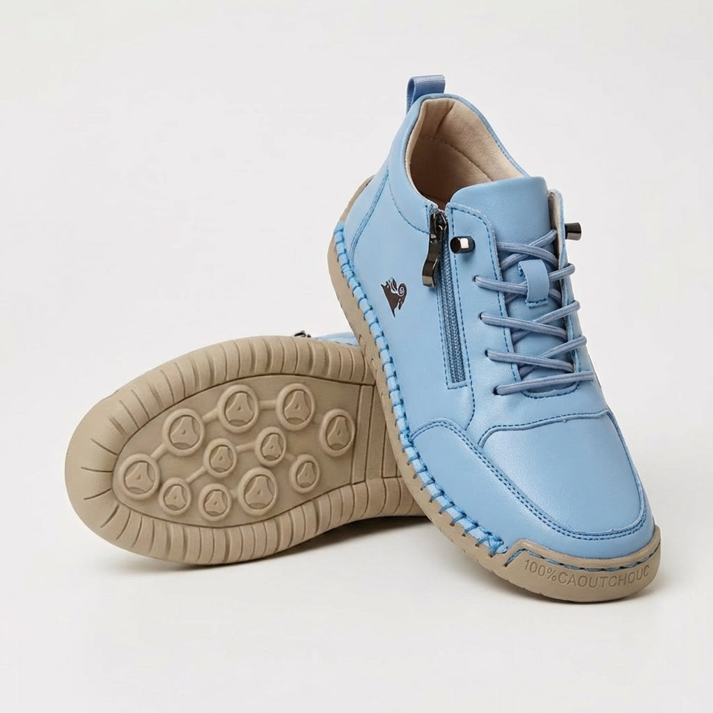 Supportive women's casual sneakers with zipper, orthopedic features for long-lasting comfort.