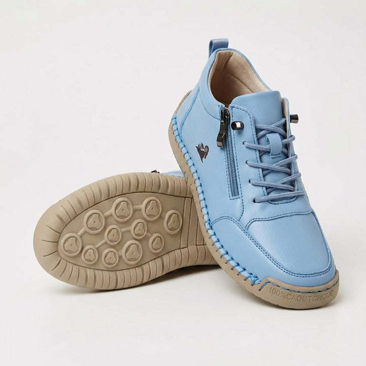 Supportive women's casual sneakers with zipper, orthopedic features for long-lasting comfort.