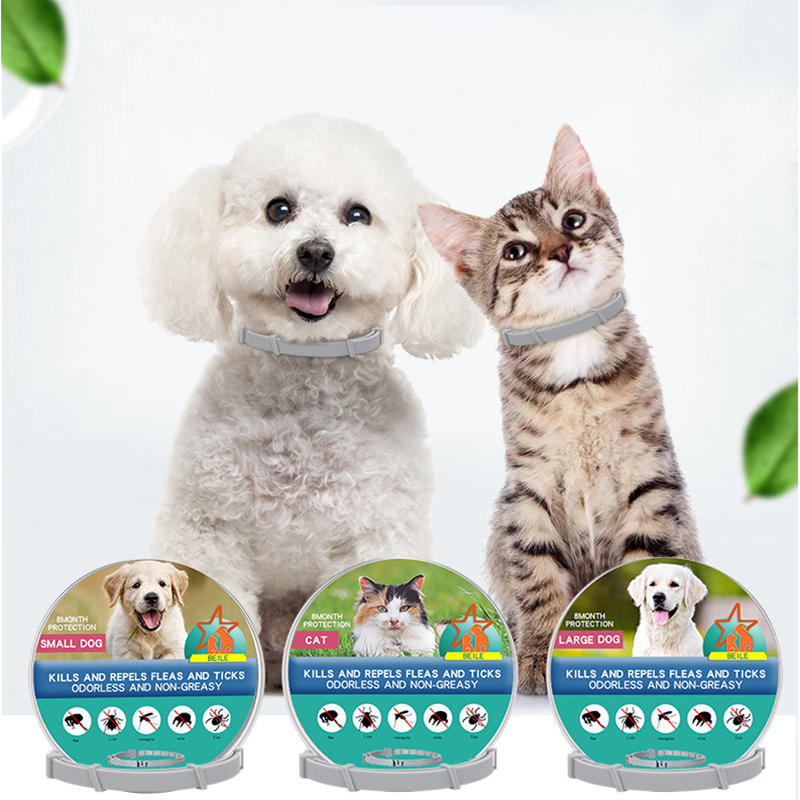 Natural flea & tick collar for dogs & cats, offering 8 months of effective, eco-friendly pest protection.