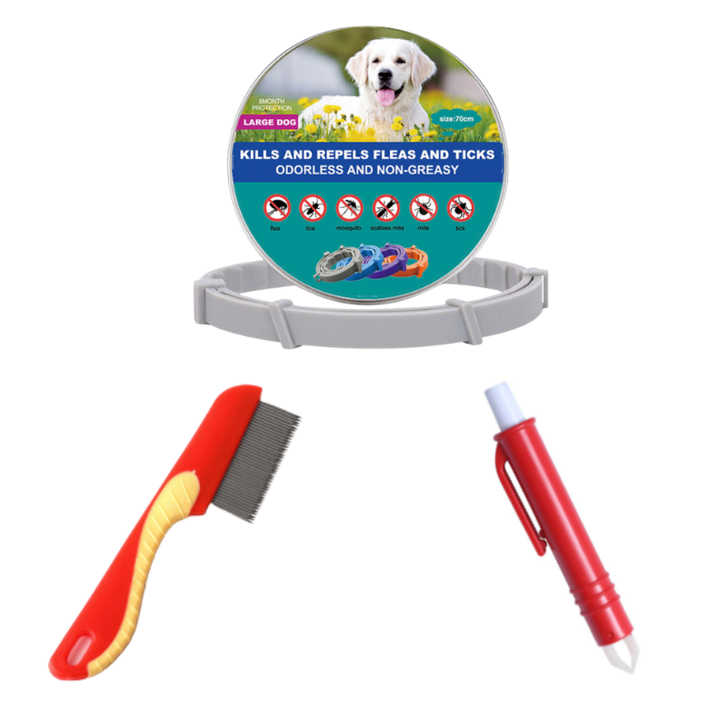 Eco-friendly natural flea & tick collar for dogs & cats. Provides 8 months of safe, natural pest control.