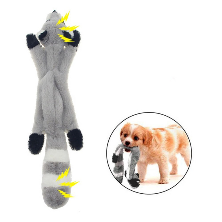 Stuffing-free squeaky dog toy, ideal for active play, mental stimulation, and safe chewing for all dogs.