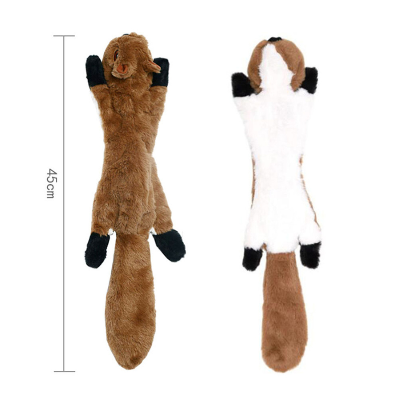 Durable stuffing-free squeaky dog toy, perfect for energetic pups who love to chew and play indoors.