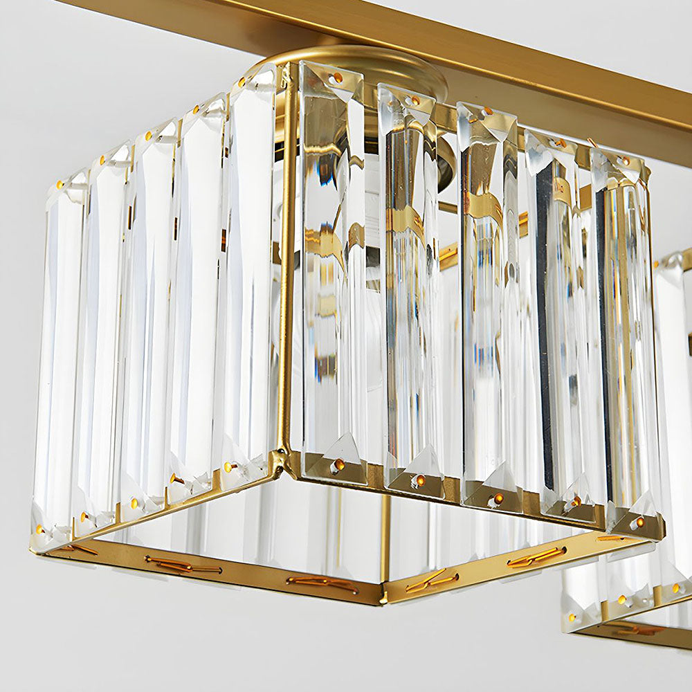 "Nordic multi-light glass pendant lamp with elegant glass shades, perfect for kitchen island or dining area centerpiece."