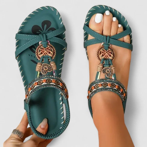 Stylish women's casual sandals with strong arch support, designed for comfortable walking.