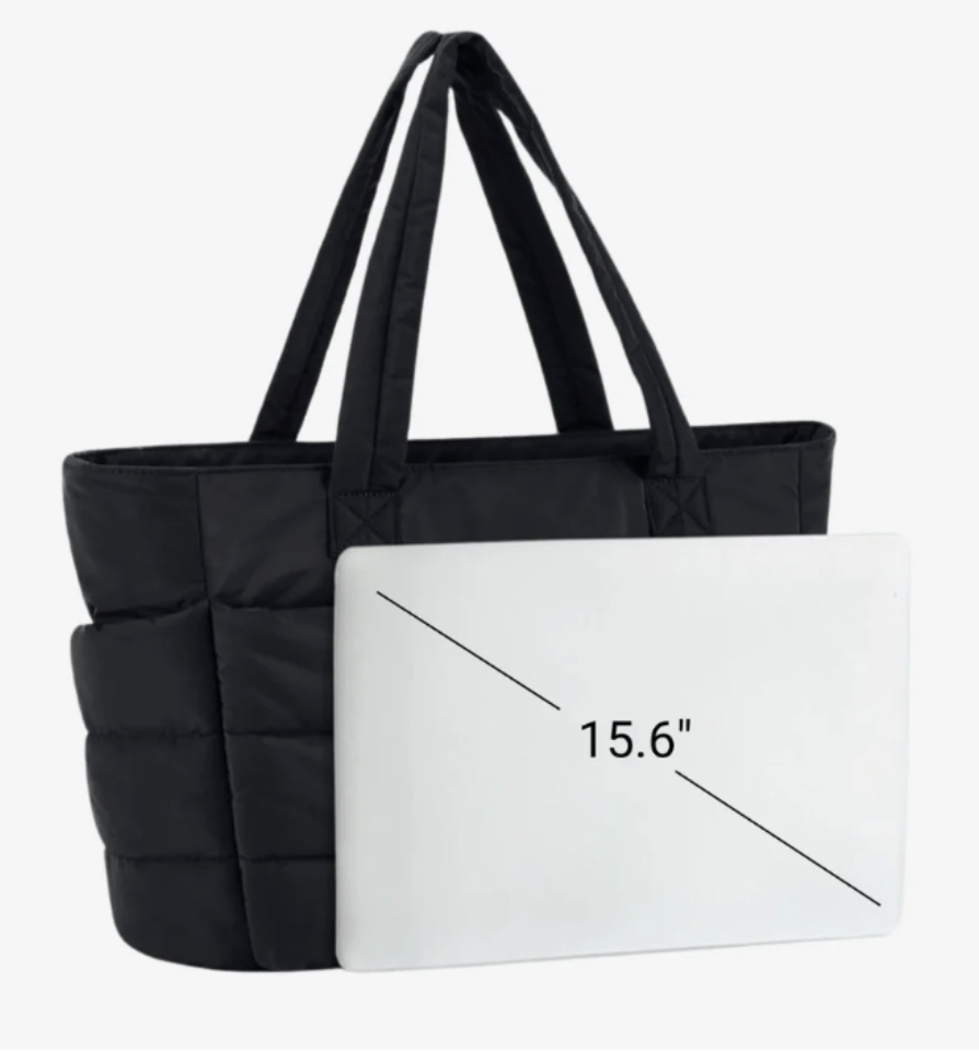 Fashionable women's puffer shoulder bag. Soft, spacious, and versatile, this elegant handbag is a stylish accessory.