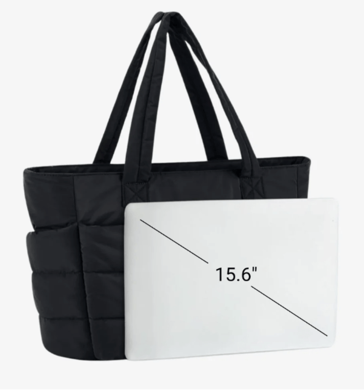 Fashionable women's puffer shoulder bag. Soft, spacious, and versatile, this elegant handbag is a stylish accessory.