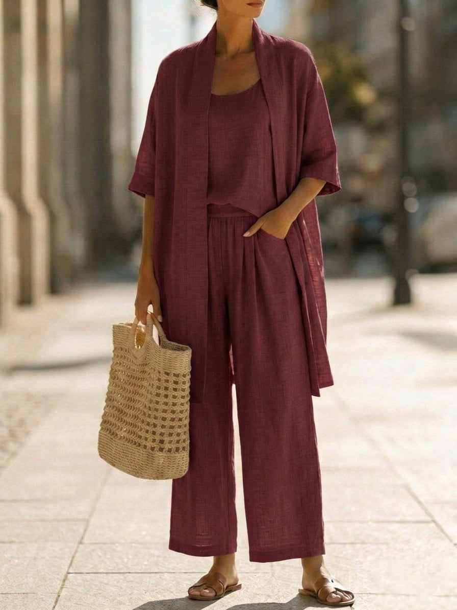 Women's everyday two-piece set, versatile and elegantly comfortable for all ladies.