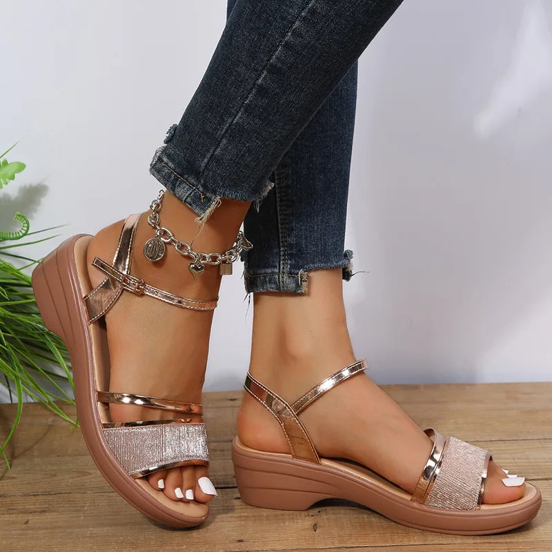 Neumannmode women's orthopedic wedge sandals, designed for stylish comfort & superior all-day foot support.