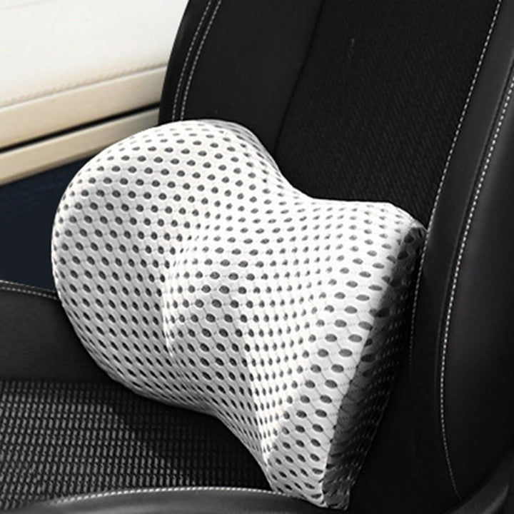 Lumbar support for back pain relief. Ideal for long hours in office or car.
