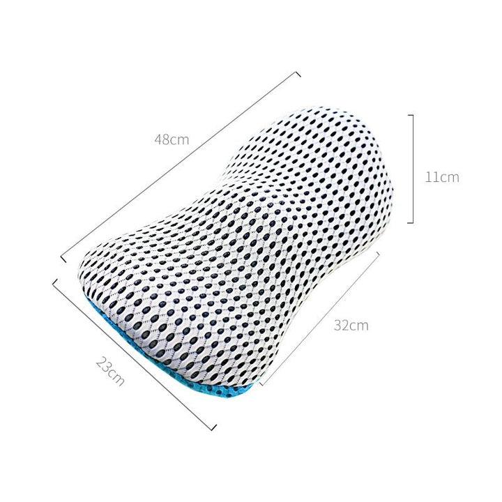 Ergonomic back support pillow. Posture corrector for better spine alignment & comfort.