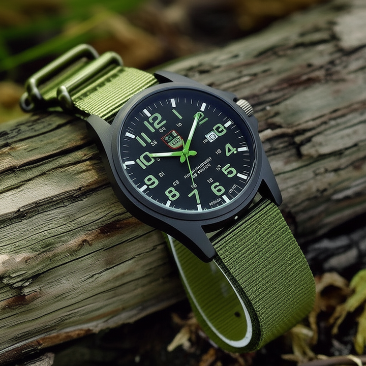 Stylish men's water-resistant sport watch, durable with a comfortable silicone strap, ideal for daily wear.