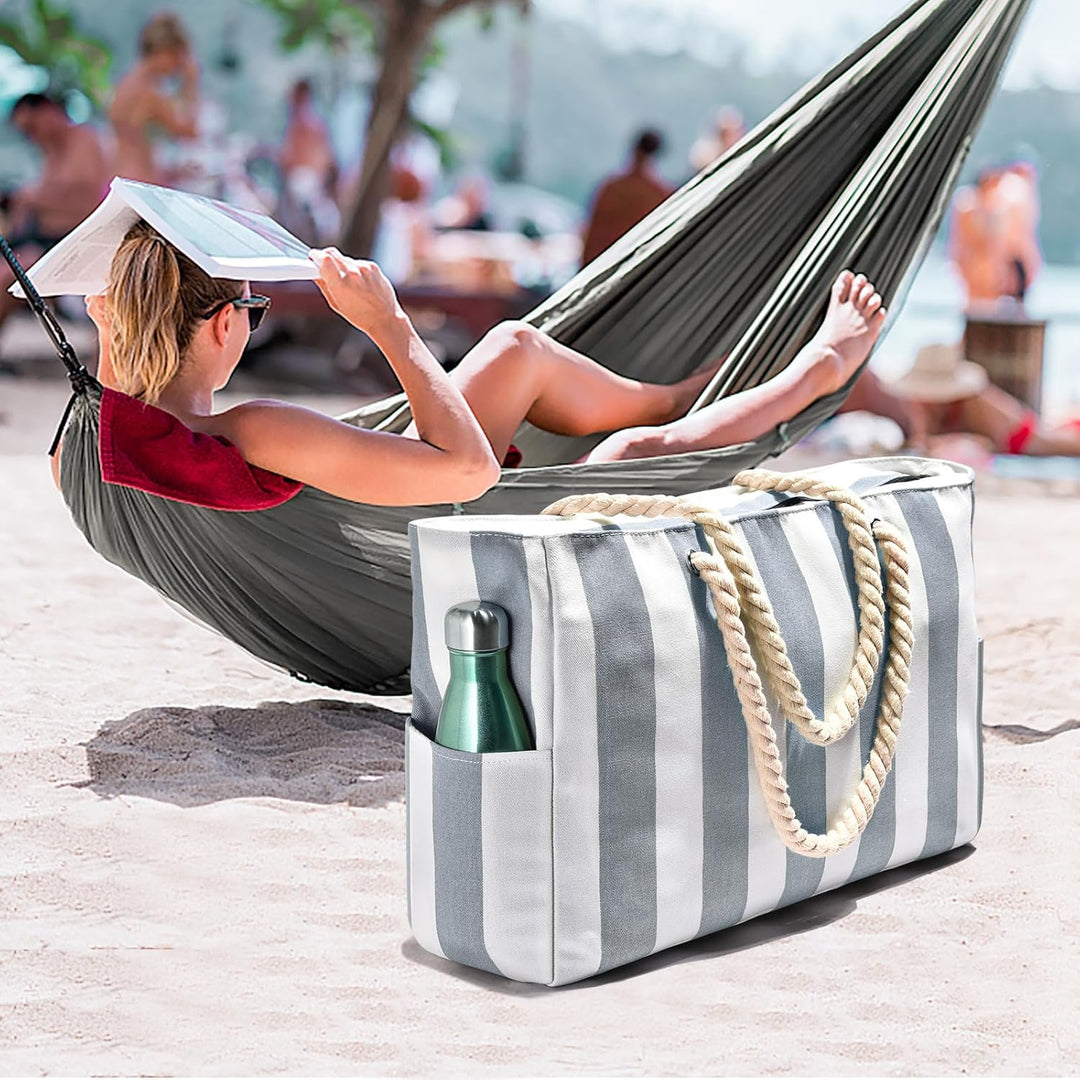 Stylish women's oversized tote bag, waterproof for beach days & sandproof for picnics.
