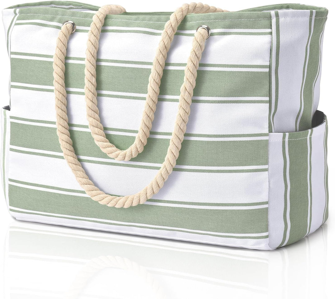 Stylish women's waterproof carryall tote, great for the beach, pool, or travel.