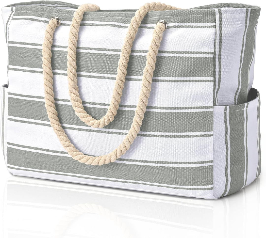 Women's oversized waterproof carryall bag, sandproof and perfect for beach resort trips.