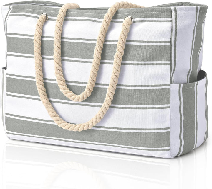 Women's oversized waterproof carryall bag, sandproof and perfect for beach resort trips.