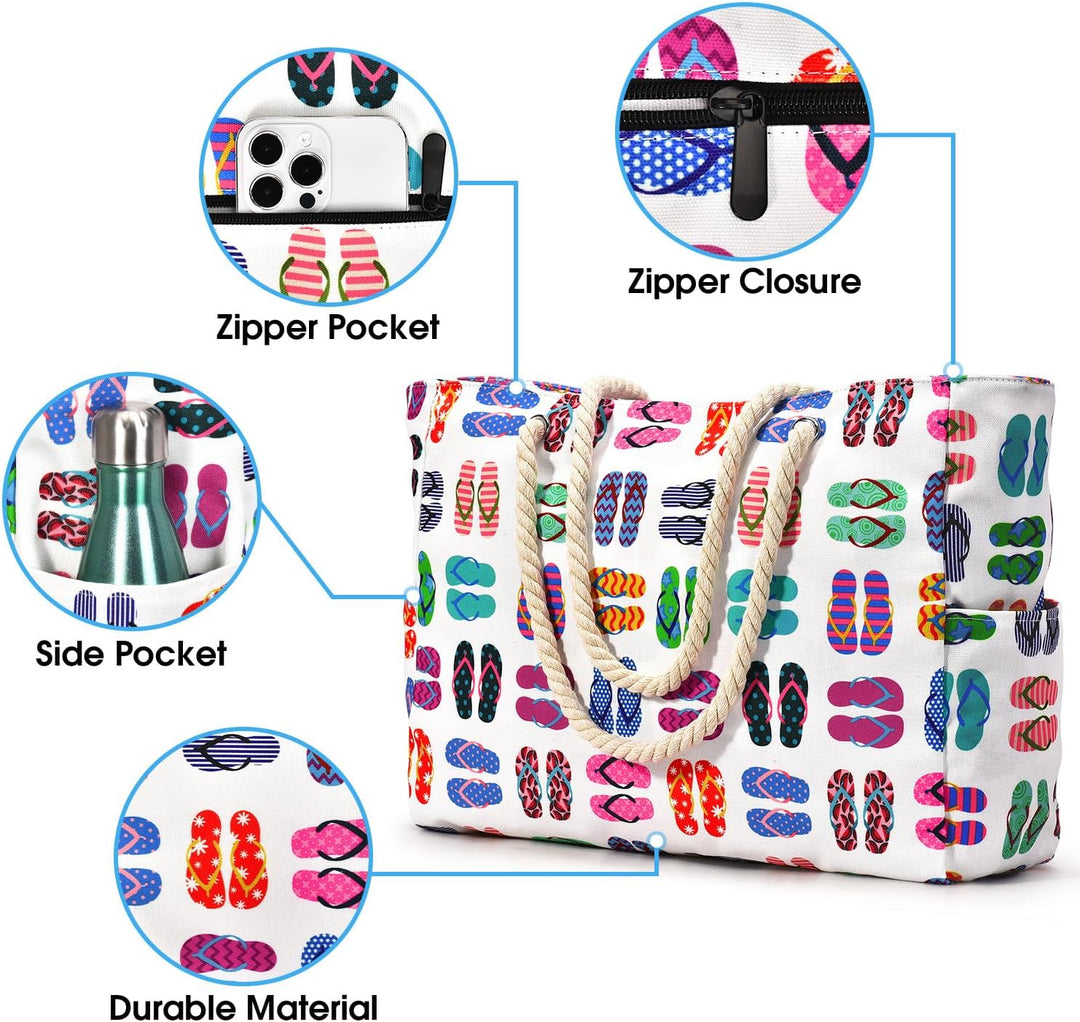 Women's oversized waterproof tote bag, sandproof for a pristine beach experience.