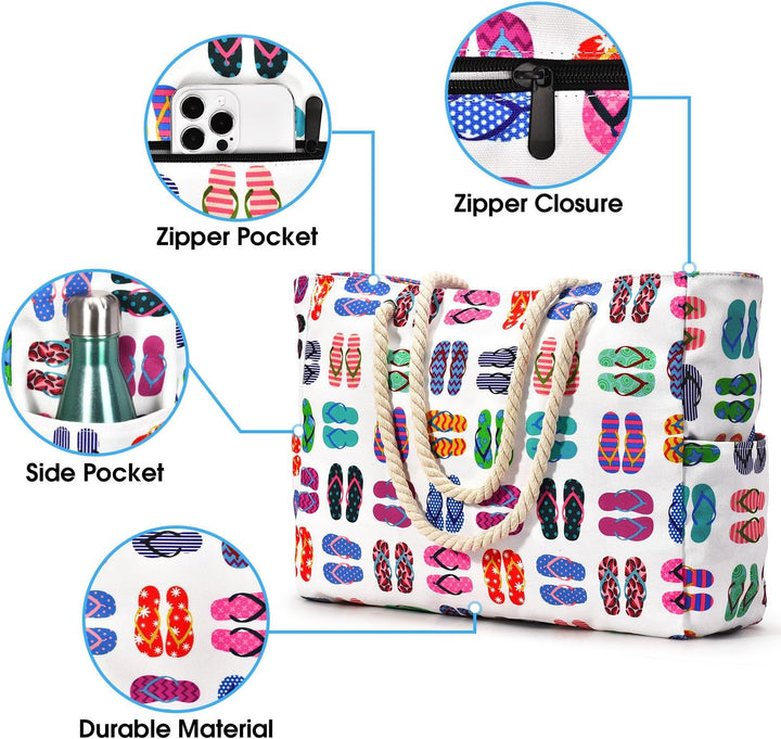 Women's oversized waterproof tote bag, sandproof for a pristine beach experience.