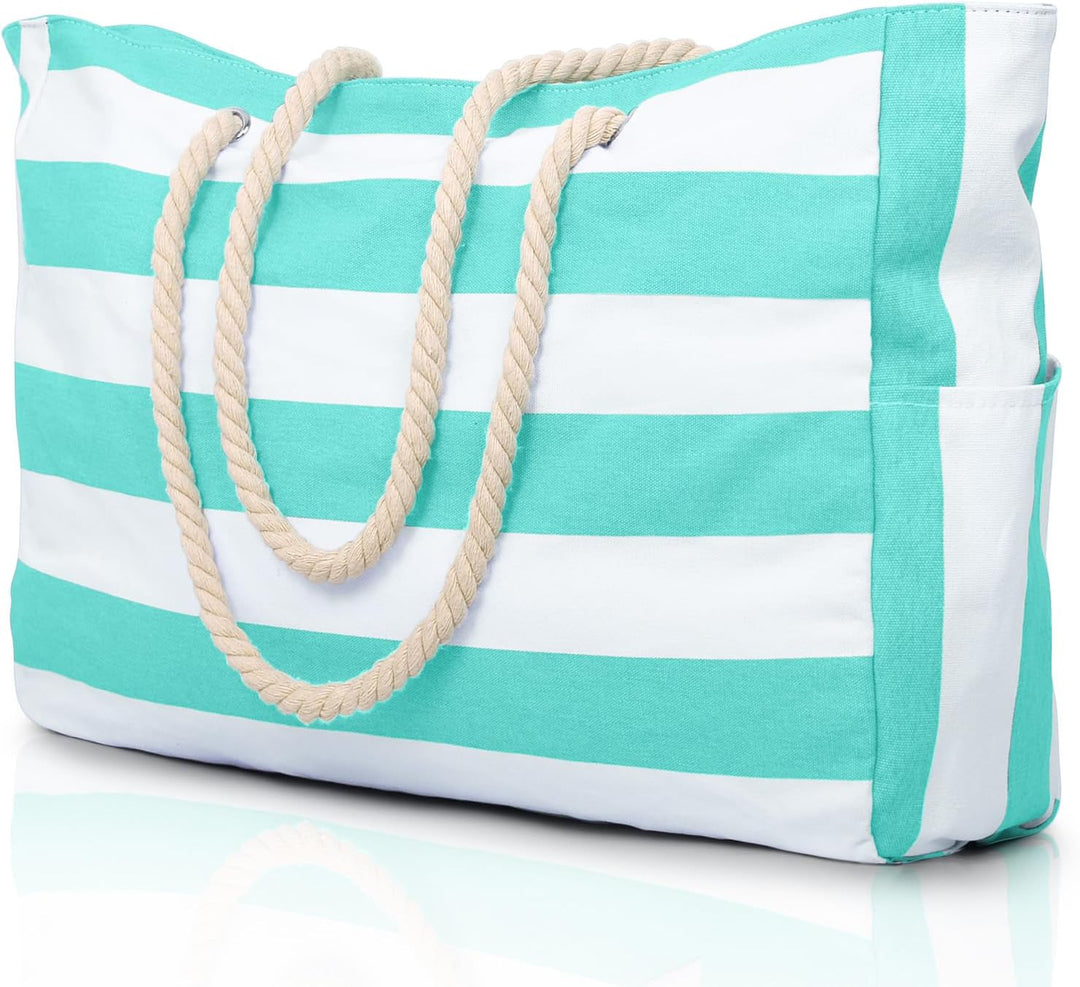 Oversized women's pool & beach tote, waterproof & sandproof for ultimate convenience.