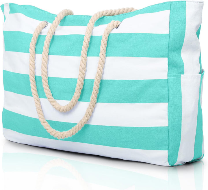 Oversized women's pool & beach tote, waterproof & sandproof for ultimate convenience.