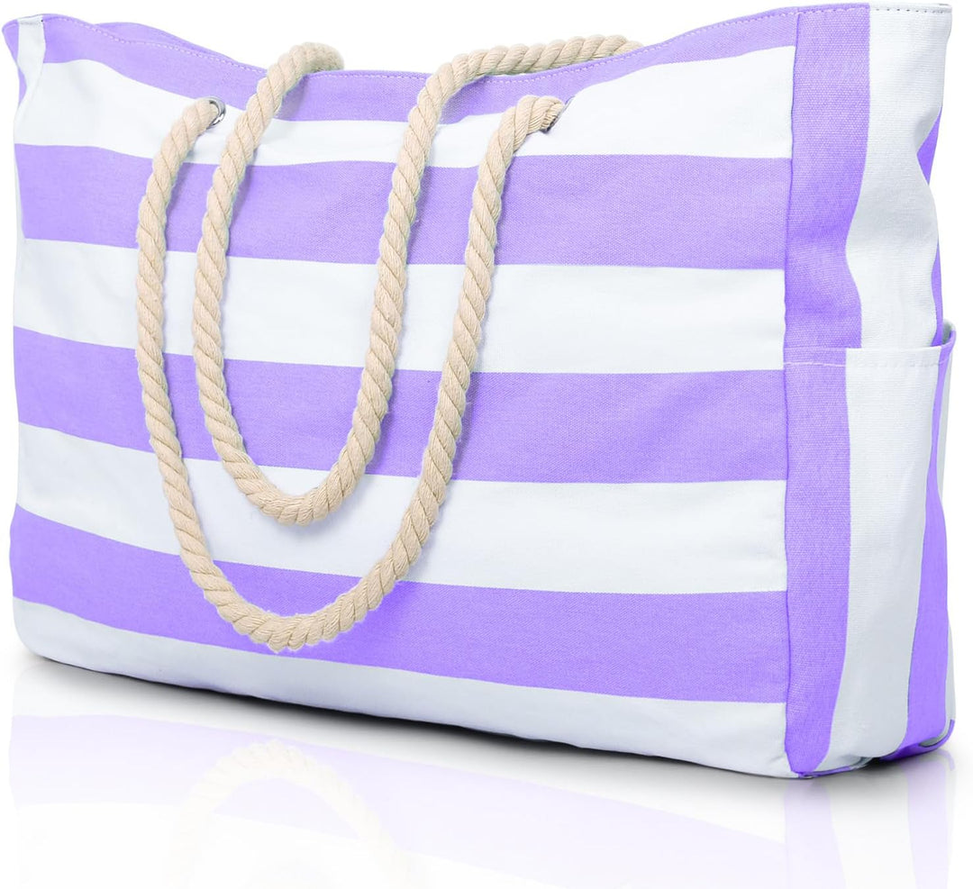 Large women's waterproof tote bag for beach and pool, keeps items dry & sand-free.