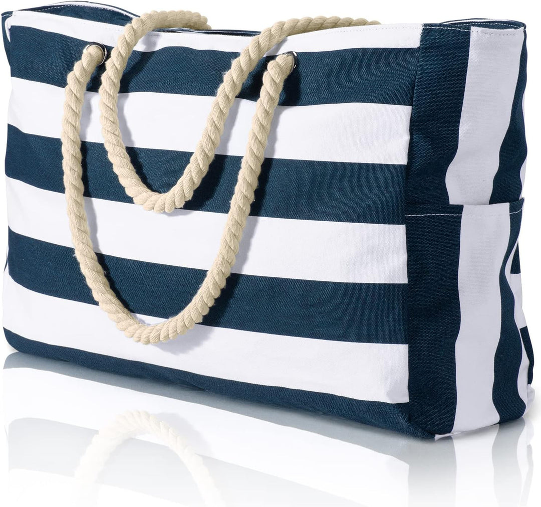 Waterproof women's beach carryall bag, spacious & sandproof for all your necessities.