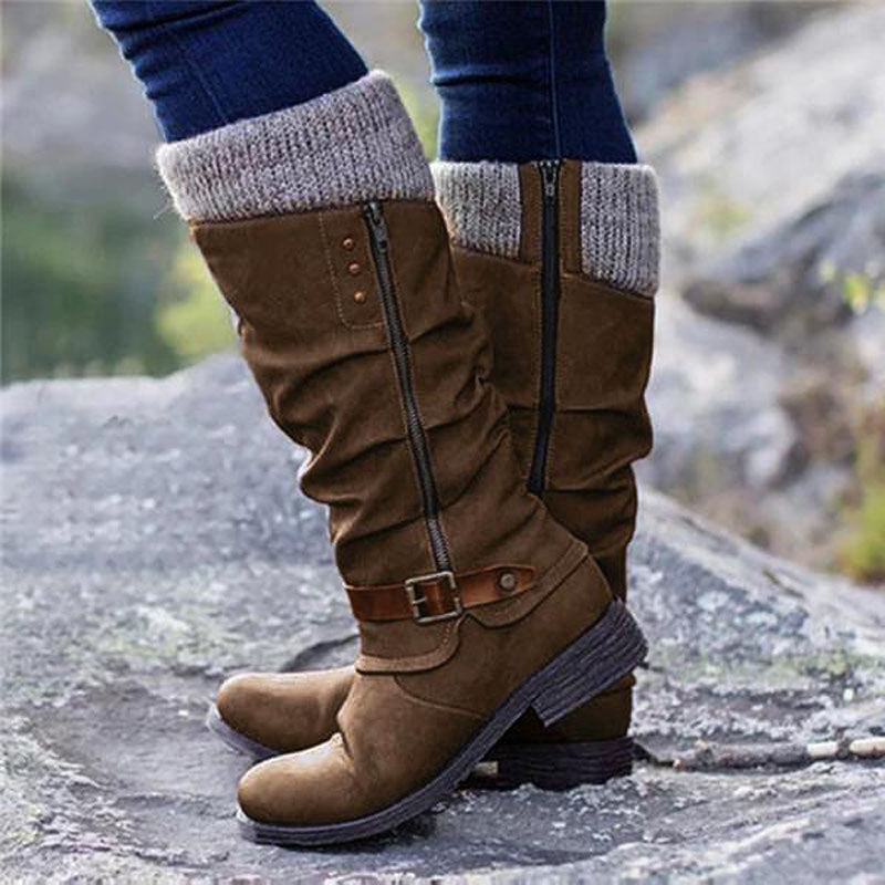 Cozy women's mid-calf winter boots. Waterproof, orthopedic arch support for comfortable cold weather walking.