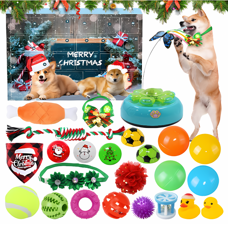 Pet Advent Calendar, a holiday gift for animal lovers, with 24 daily surprises for both cats & dogs. Christmas pet joy.