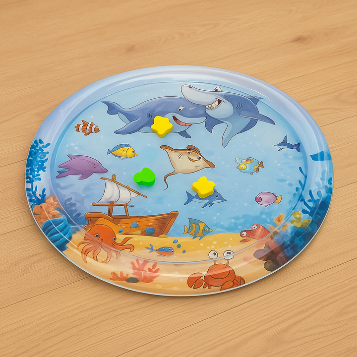 Pet Cooling Play Mat for dogs & cats, offering summer fun & refreshing relaxation. Ideal water playmat & interactive toy.