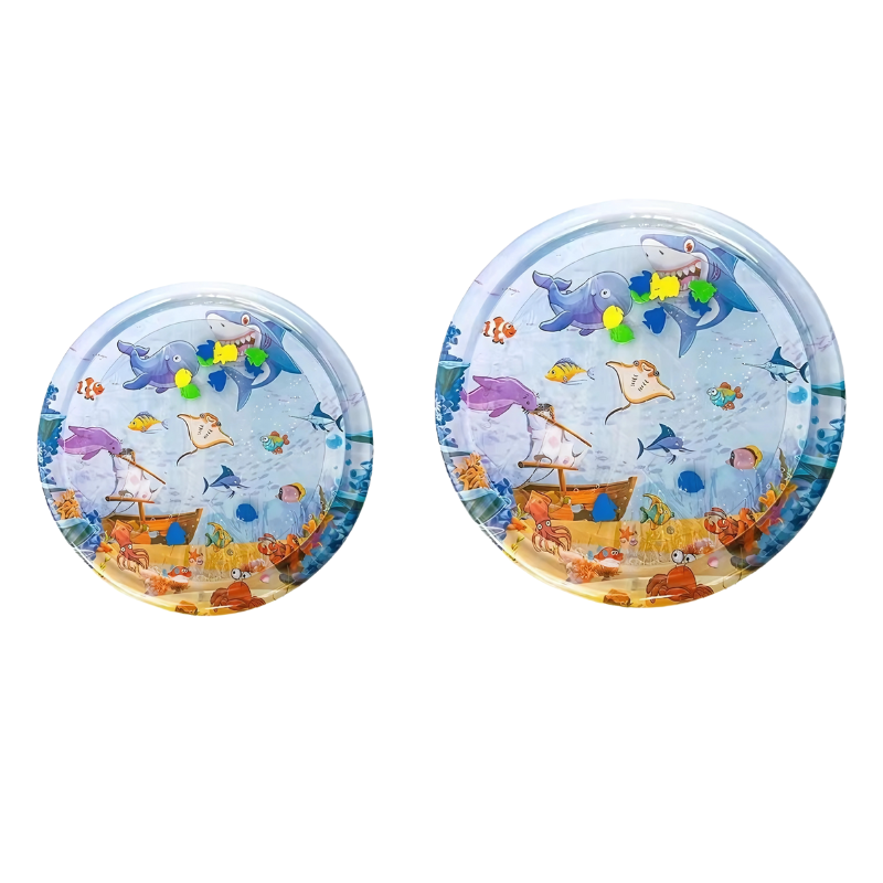 Durable pet cooling water playmat for summer. Great as a dog cooling pad or cat entertainment, ensuring pet comfort.