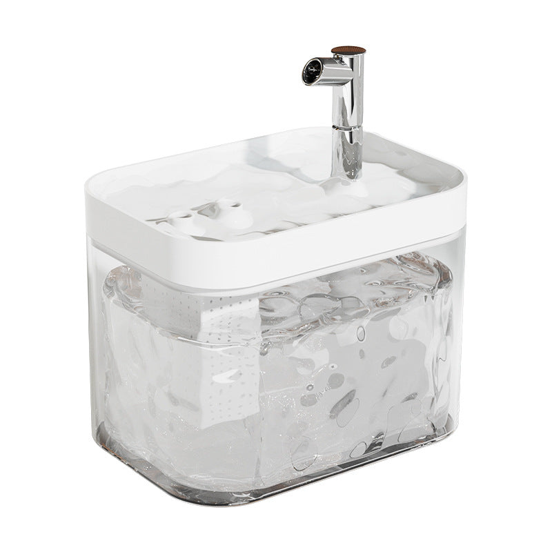 Modern BPA-free cat & dog water fountain for healthy pet hydration. Quiet pump & filtered water.