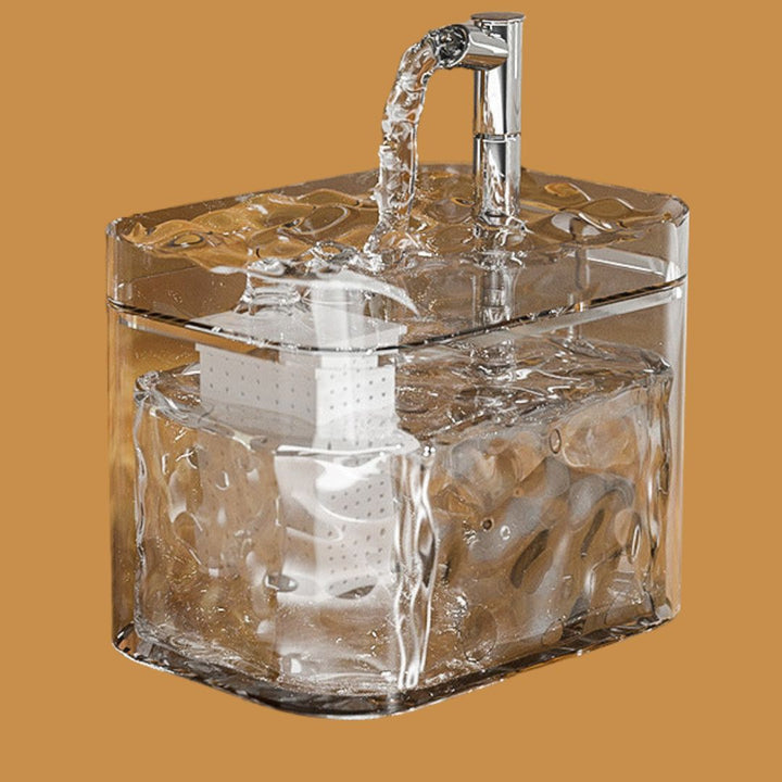Premium pet water fountain for continuous fresh, filtered water. Quiet pump encourages cat & dog hydration.