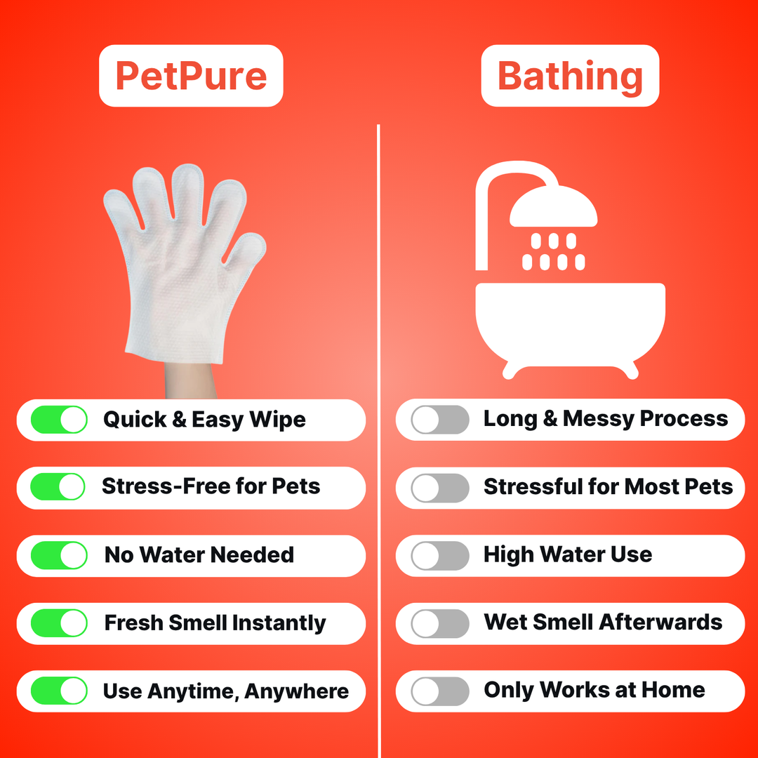 Close-up of PetPure Grooming Wipe texture, highlighting its gentle, natural formula for pet odor removal.