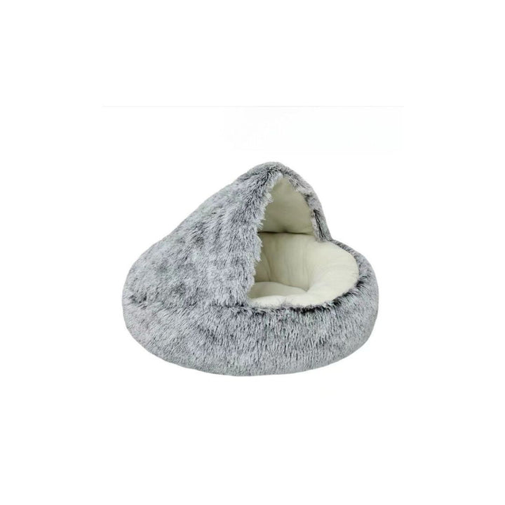 Luxury feline furniture: a cozy plush pet bed and hideaway for cats, offering superior comfort and security.