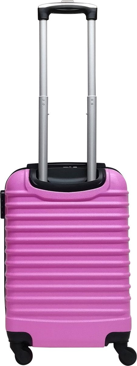 Lightweight ABS hard shell pink 2-piece women's luggage set, including a carry-on bag.