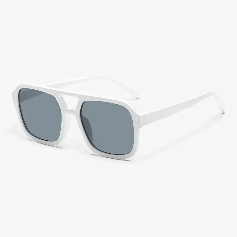Fashionable unisex vintage square sunglasses, essential UV400 protection eyewear accessory.