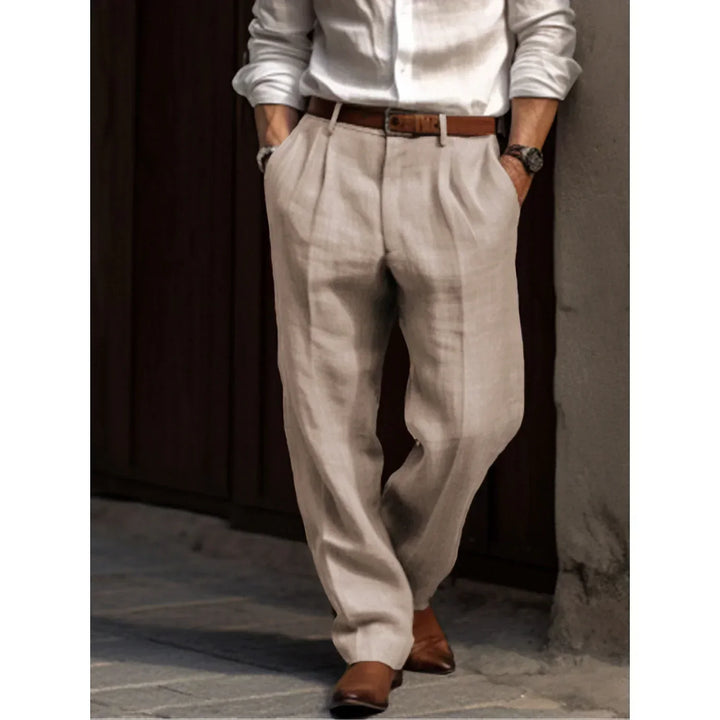 Men's classic breathable pants in a versatile shade, perfect for casual everyday wear in summer or spring.