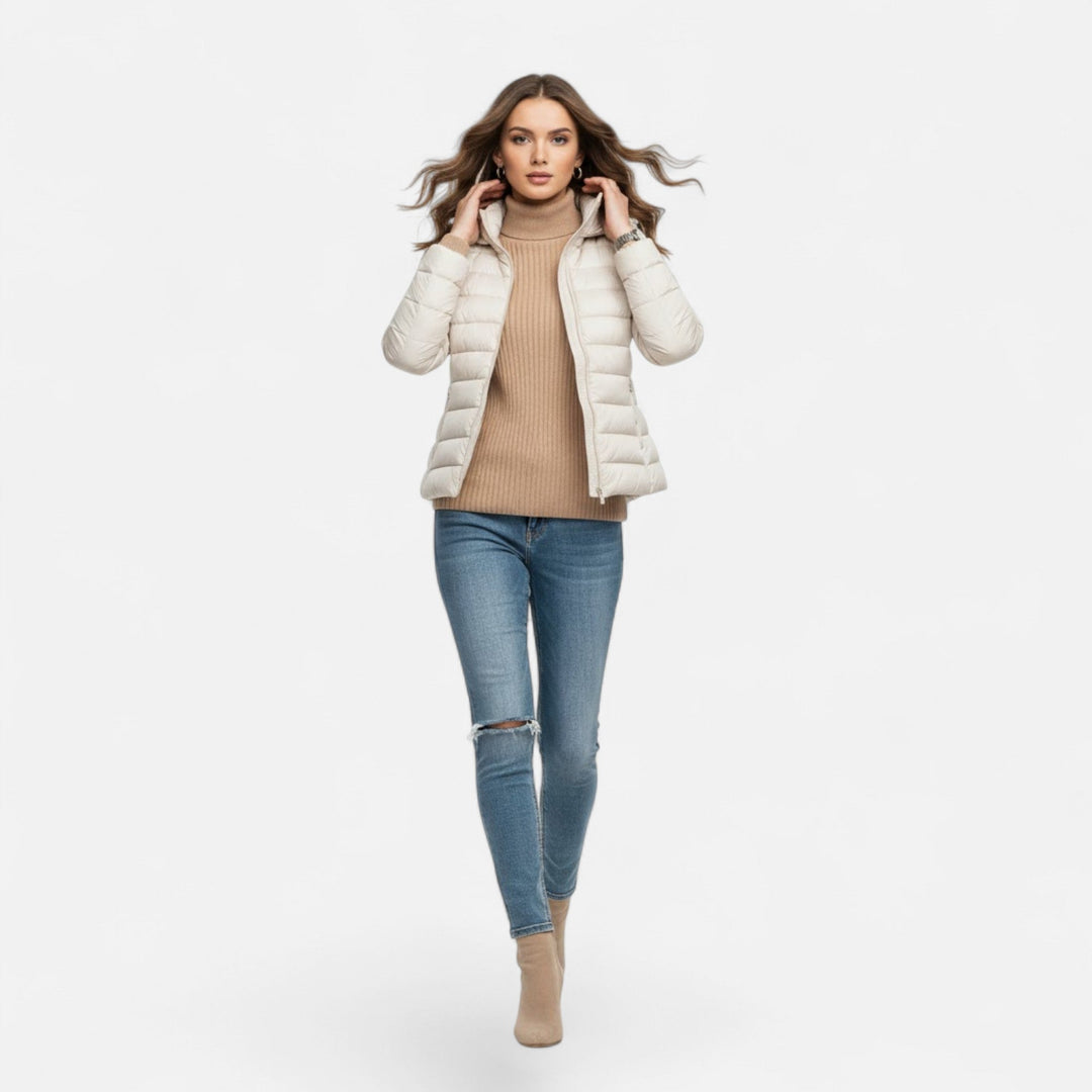 Durable plus-size women's hooded coat, an essential piece for cold weather protection.
