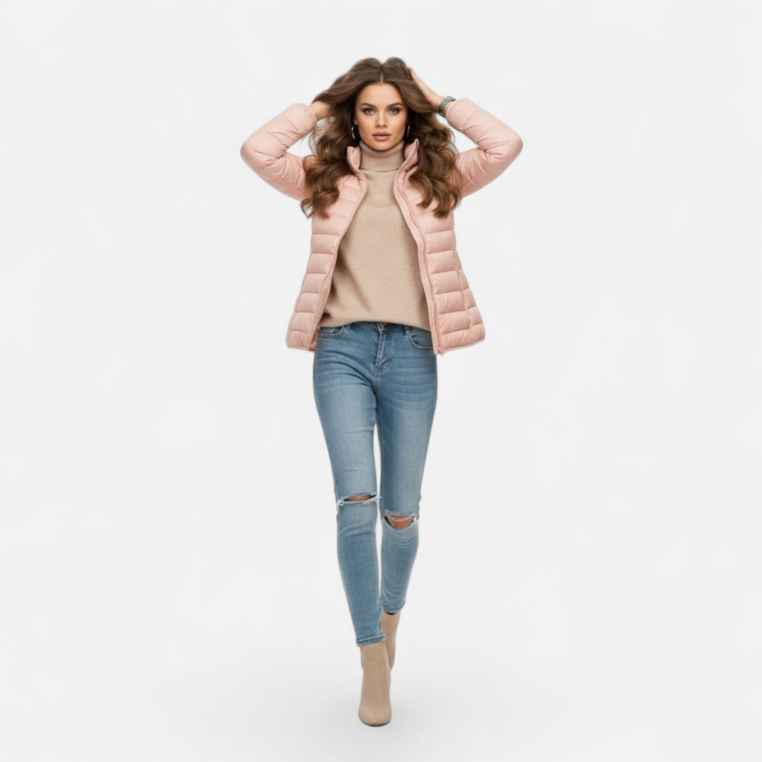 Versatile lightweight plus-size women's coat, offering warmth and comfort.