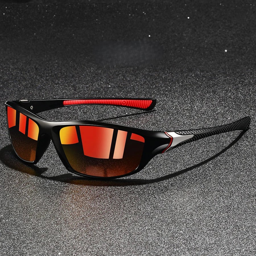 Ergonomic polarised unisex sunglasses with UV400, ensuring maximum eye protection & comfort day or night.