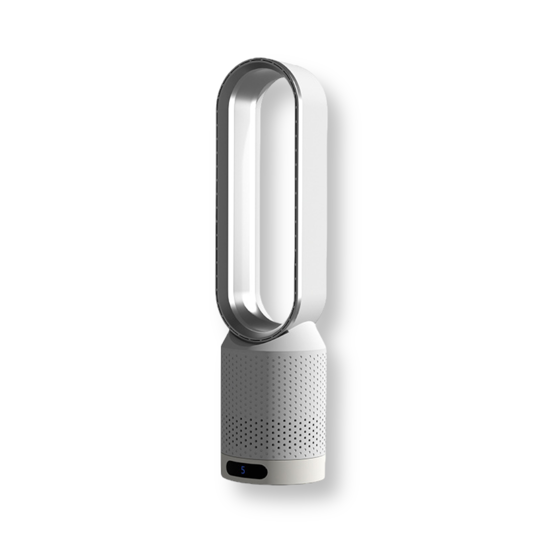 Portable 3-in-1 air cooler, purifier & fan for home or office. Delivers cool, clean air quietly.