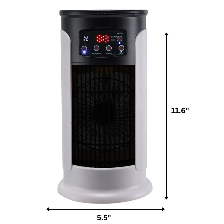 Compact portable air cooler and personal fan, providing cool air relief for homes, bedrooms, and small spaces.
