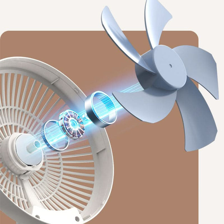 Rechargeable handheld fan with USB charging, perfect for on-the-go personal cooling.