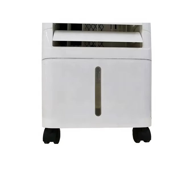 Portable air cooler, humidifier, and fan with remote control for optimal indoor climate.