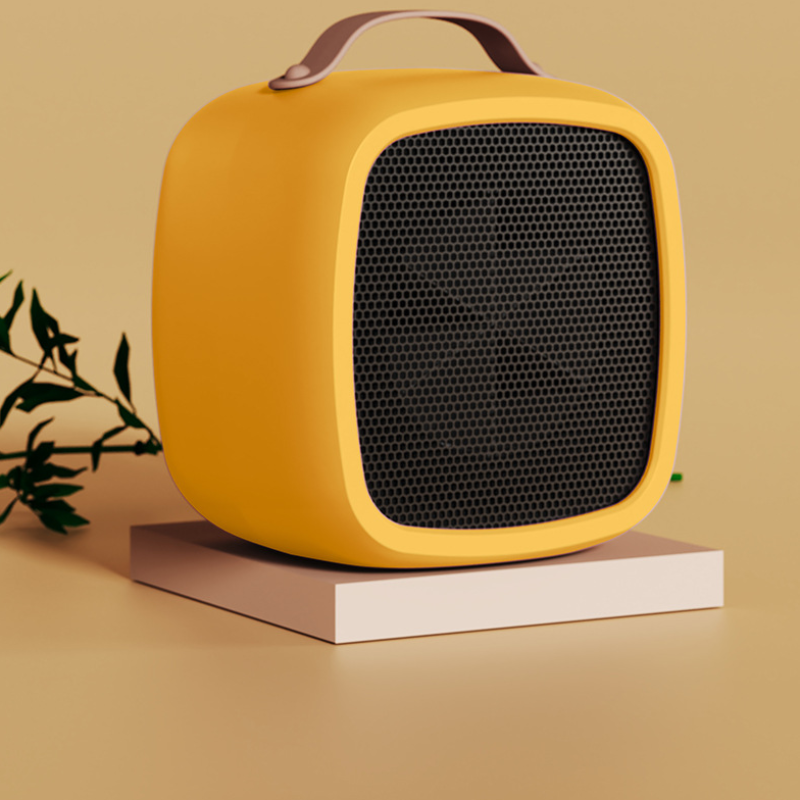 Portable indoor space heater with eco mode, a compact fan heater providing home comfort.